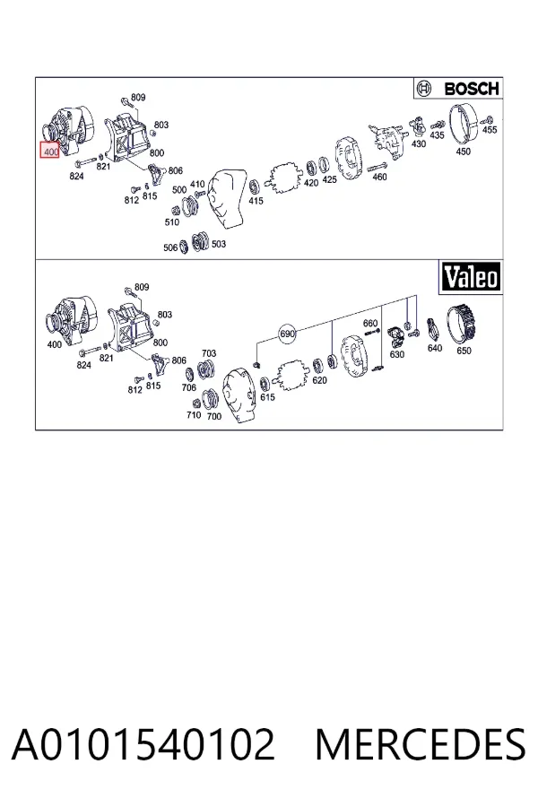 Alternador A0101540102 Mercedes