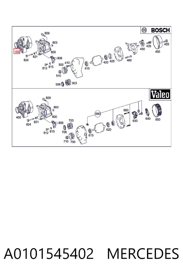 Alternador A0101545402 Mercedes