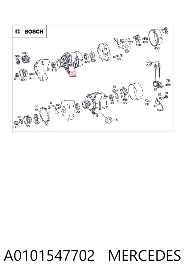 Alternador A0101547702 Mercedes