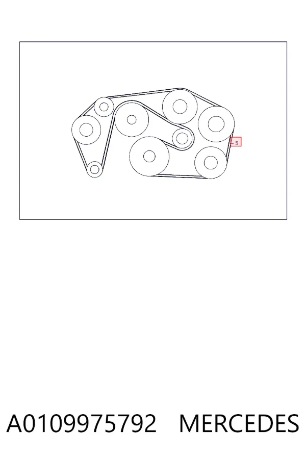 Correa de alternador A0109975792 Mercedes