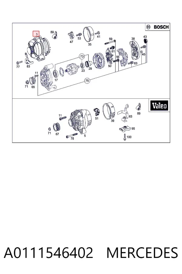 Alternador A0111546402 Mercedes