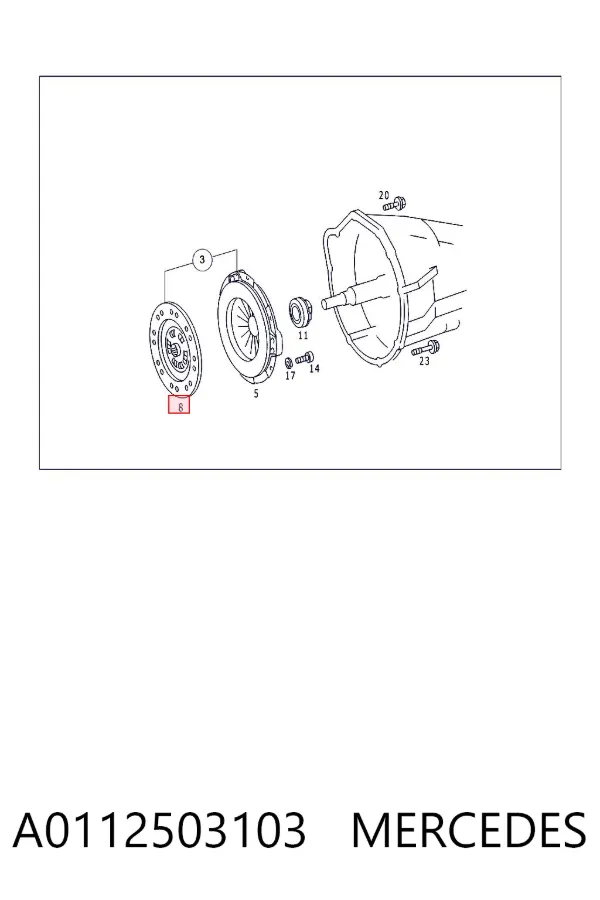 Disco de embrague A0112503103 Mercedes
