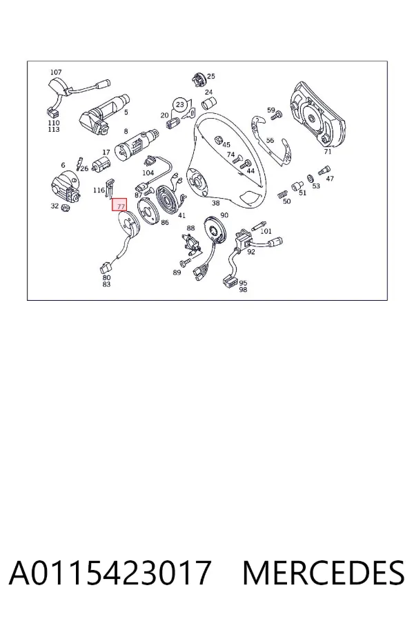 Sensor angulo de giro A0115423017 Mercedes