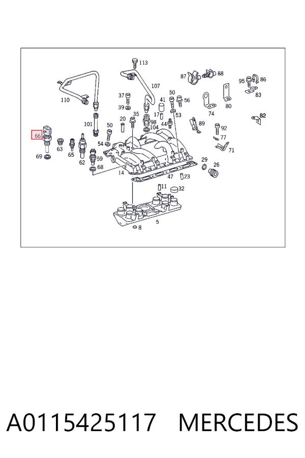 Sensor de temperatura A0115425117 Mercedes