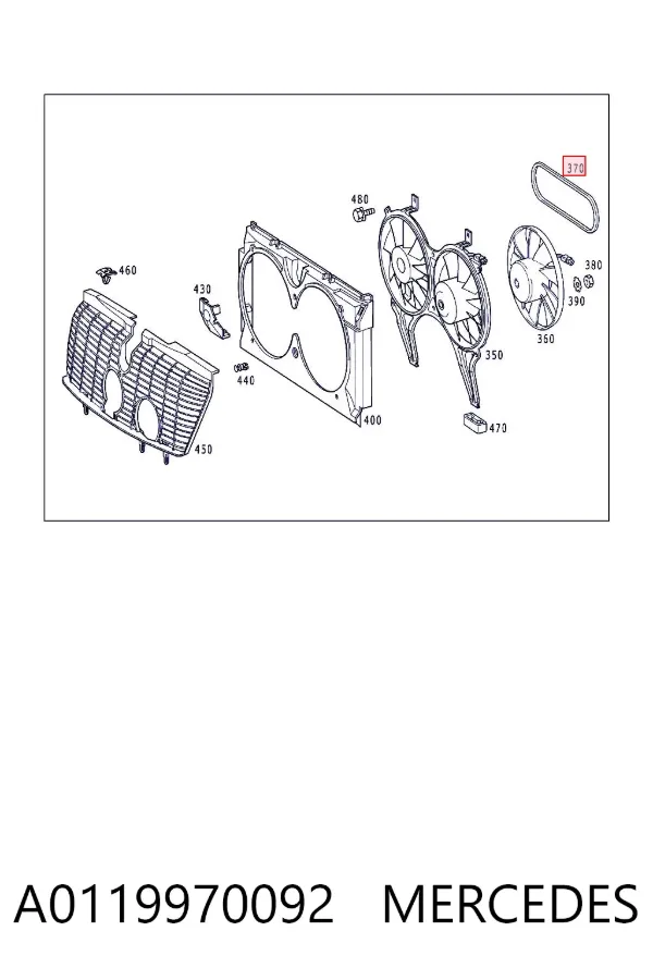 Correa de alternador A0119970092 Mercedes