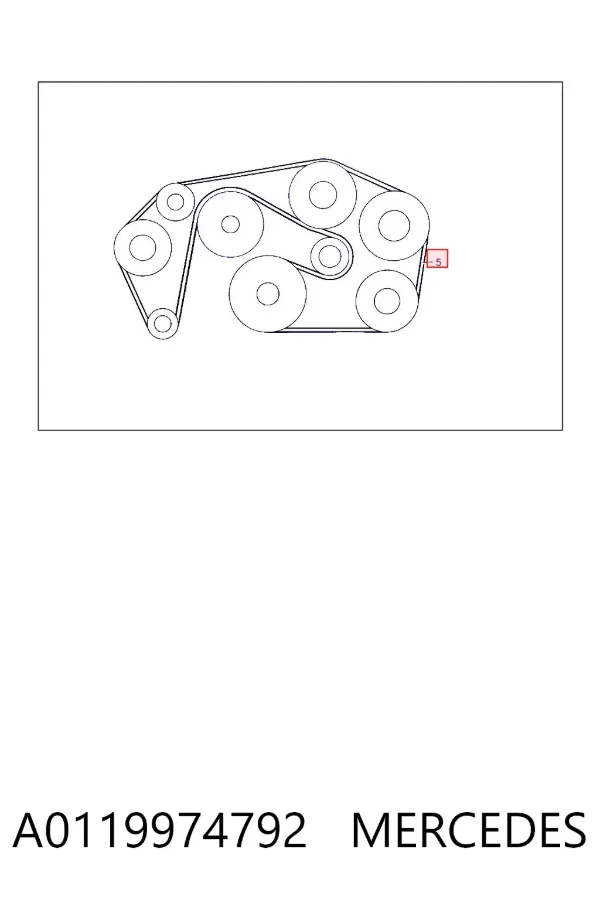 Correa de alternador A0119974792 Mercedes