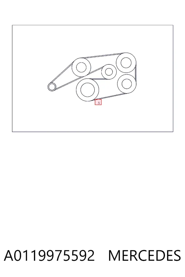 Correa de alternador A0119975592 Mercedes