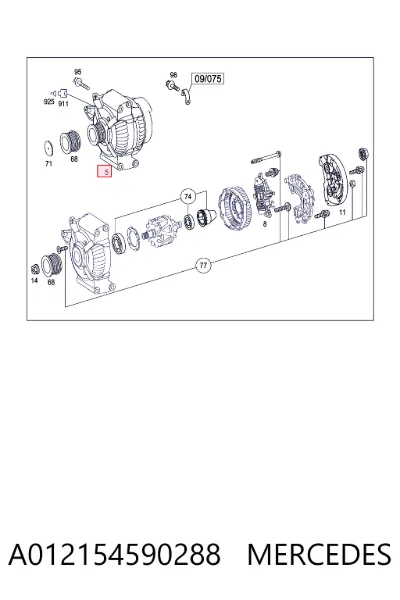 Alternador MERCEDES A012154590288