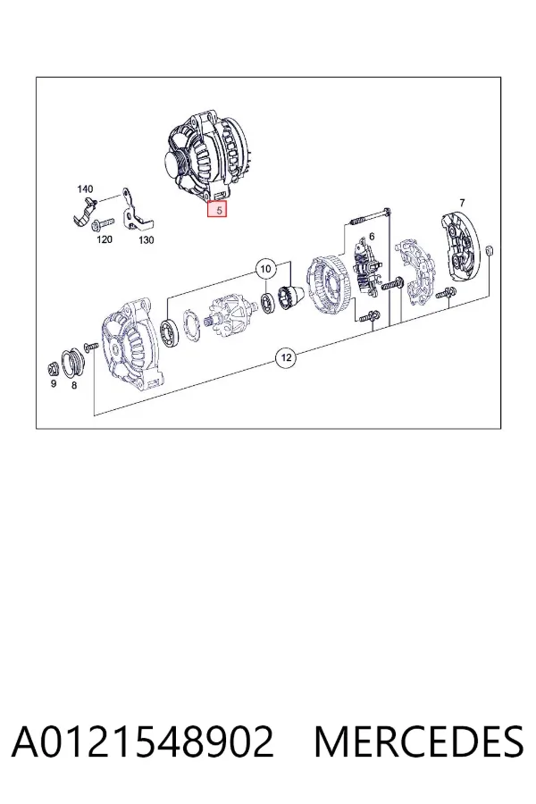 Alternador A0121548902 Mercedes