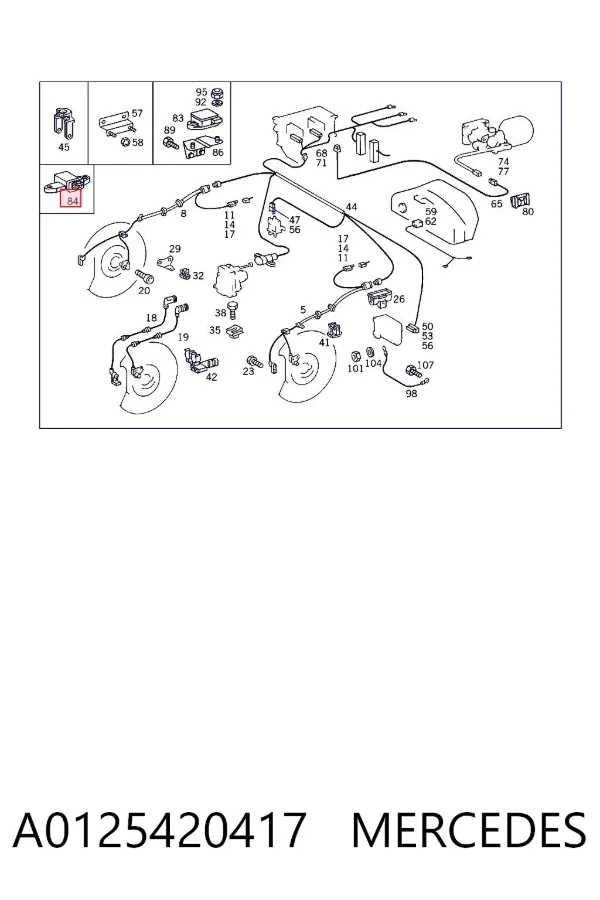 Sensor de aceleración longitudinal A0125420417 Mercedes
