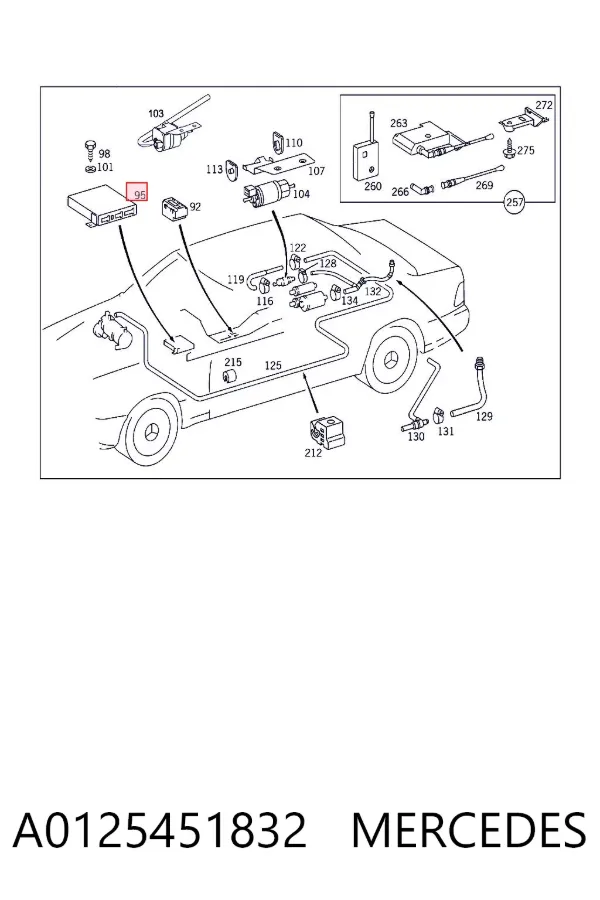Unidad de control aire acondicionado A0125451832 Mercedes
