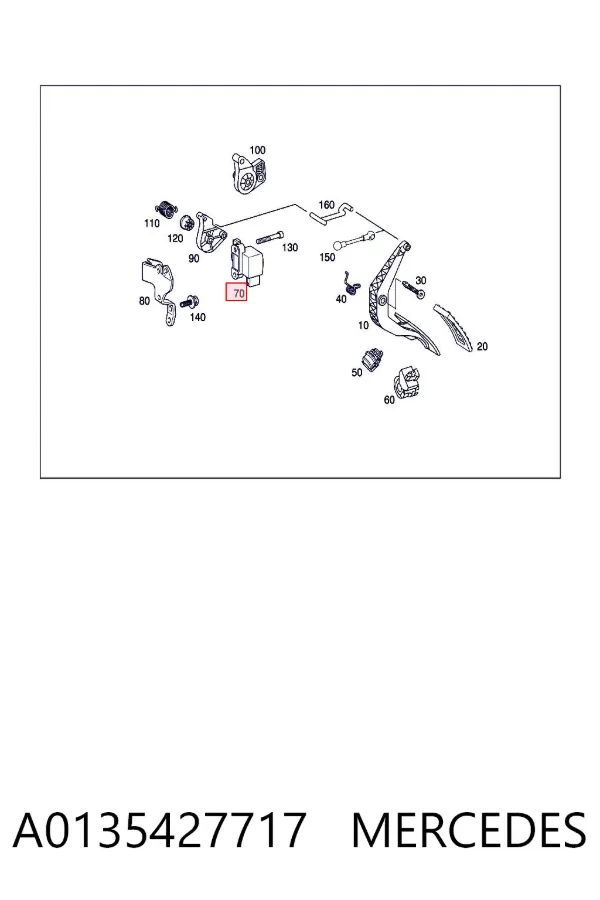 Sensor de posición del pedal del acelerador A0135427717 Mercedes