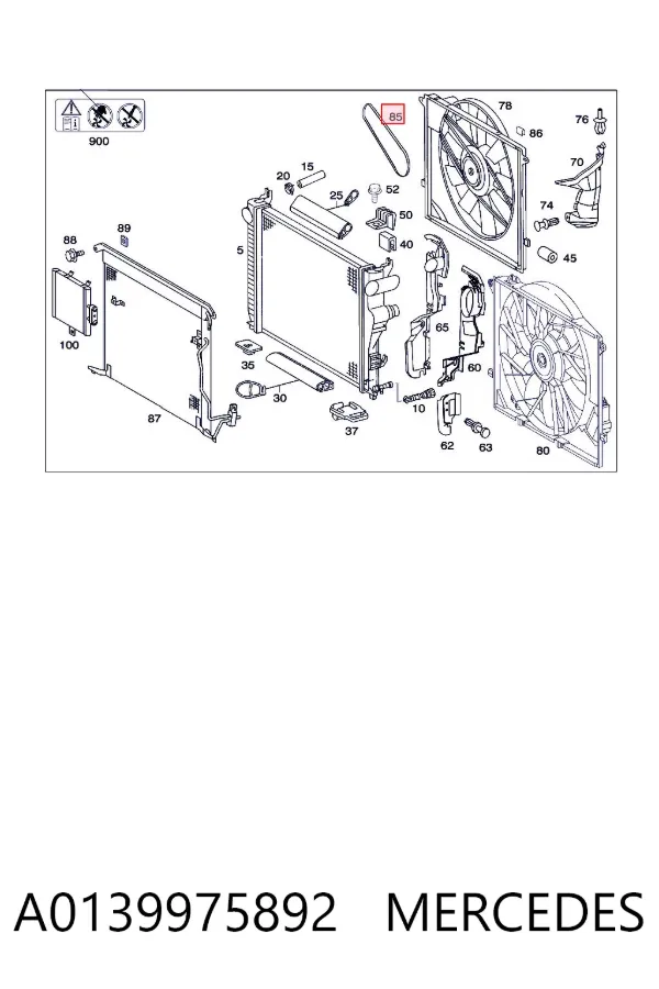 Correa de alternador A0139975892 Mercedes