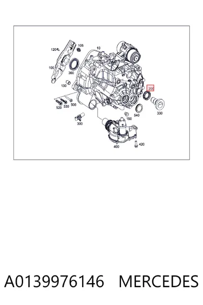 Retén del semieje delantero MERCEDES A0139976146