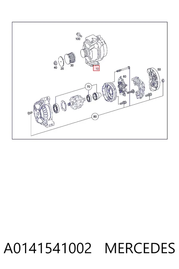 Alternador A0141541002 Mercedes