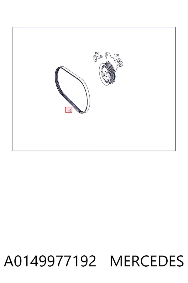 Correa de alternador A0149977192 Mercedes