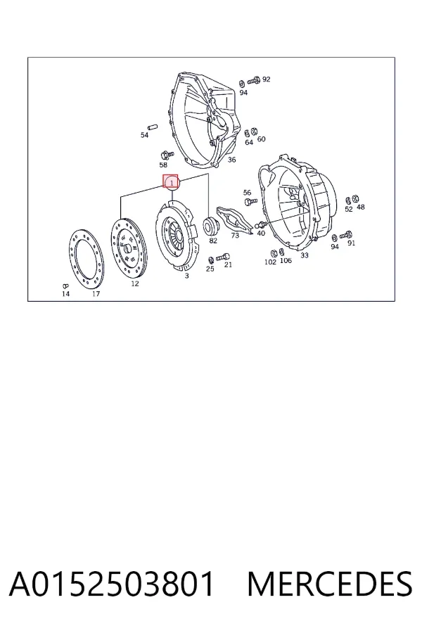 Embrague A0152503801 Mercedes