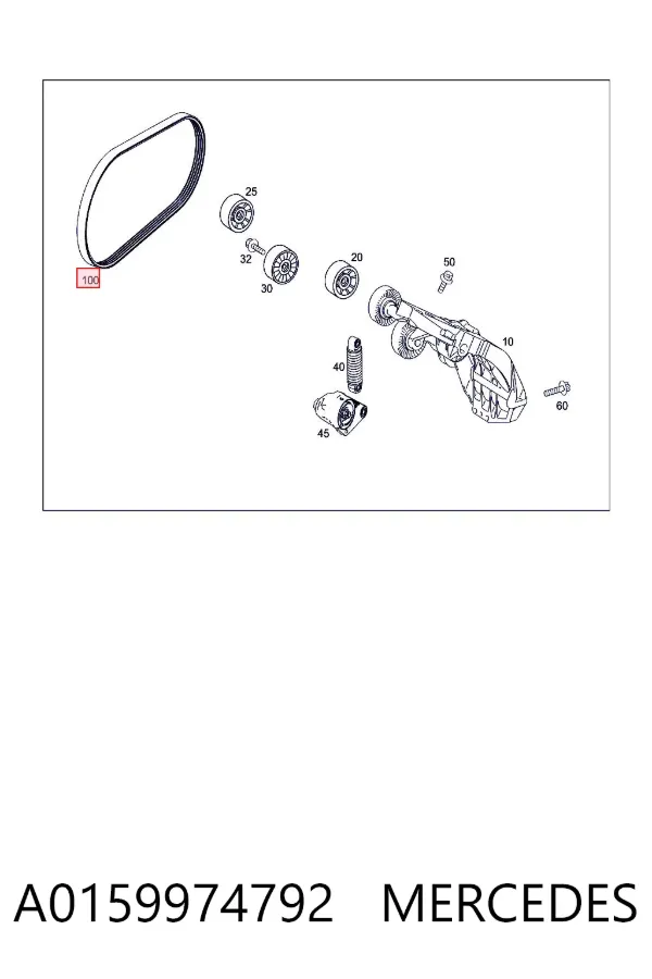 Correa de alternador A0159974792 Mercedes