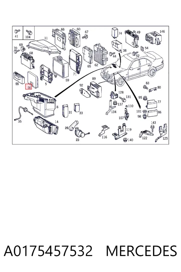 Módulo de control ASR A0175457532 Mercedes