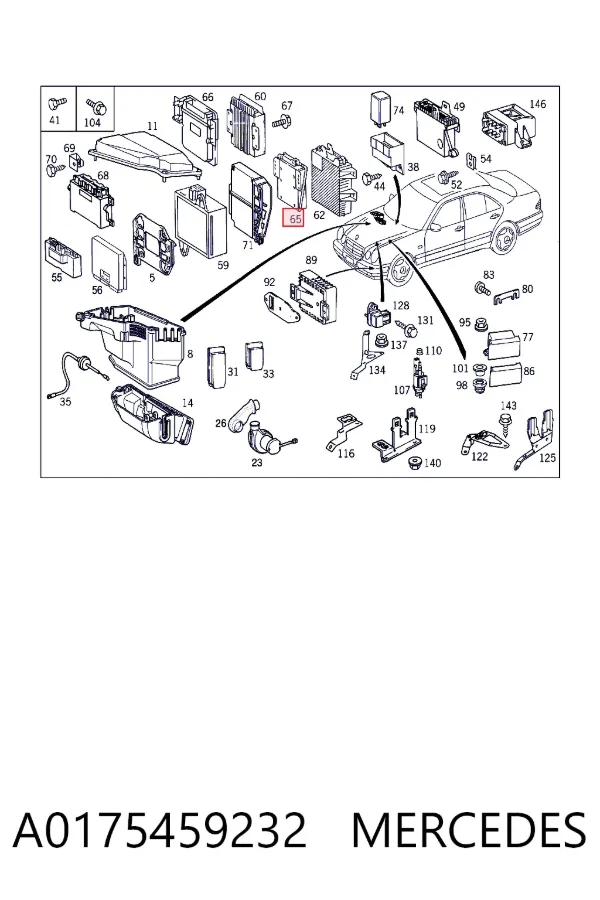 ECU A0175459232 Mercedes