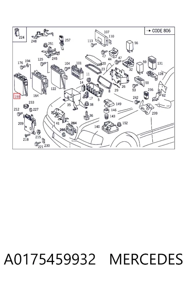 ECU A0175459932 Mercedes