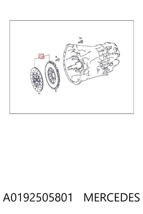 Embrague A0192505801 Mercedes