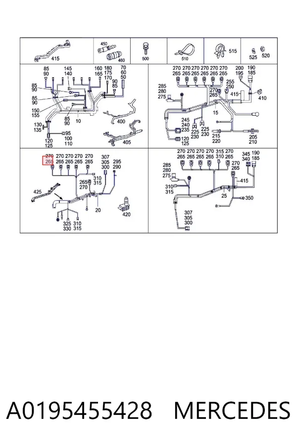 Conector de bujía incandescente A0195455428 Mercedes