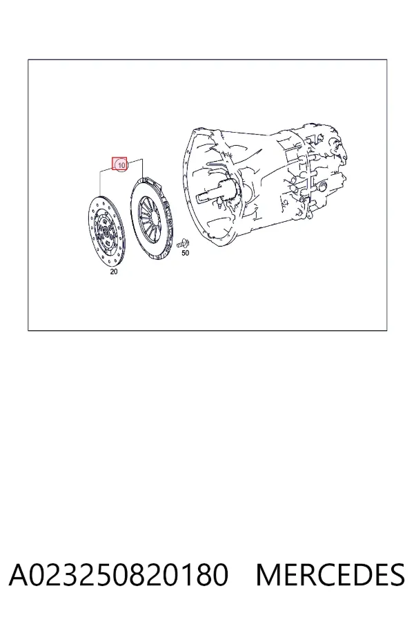 Embrague A023250820180 Mercedes