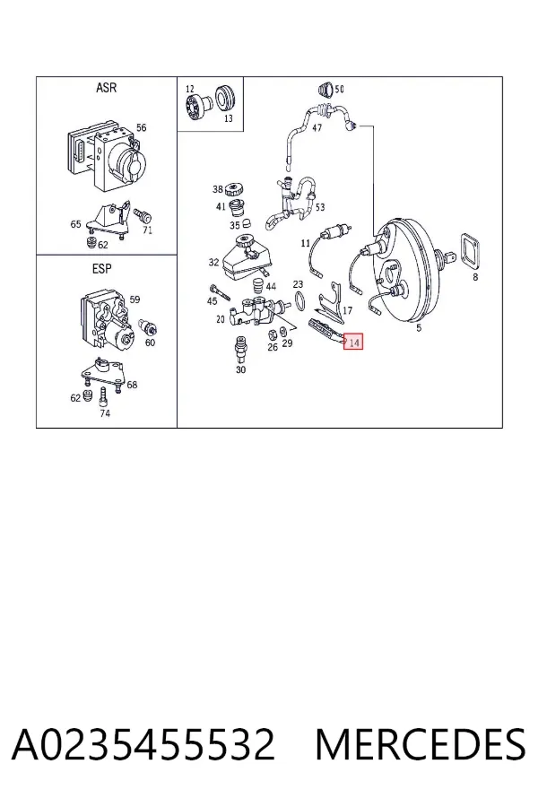Módulo de control BAS A0235455532 Mercedes