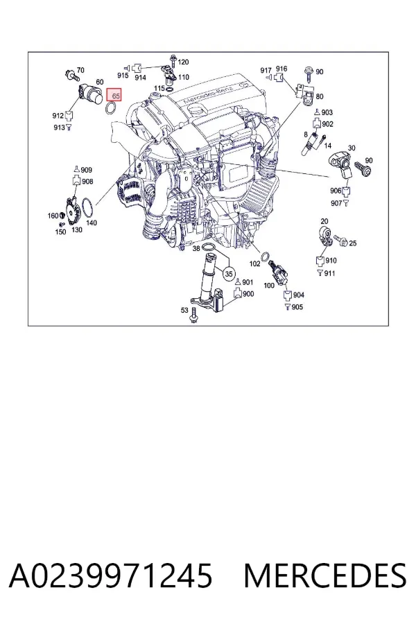 Junta del sensor de posición del árbol de levas A0239971245 Mercedes