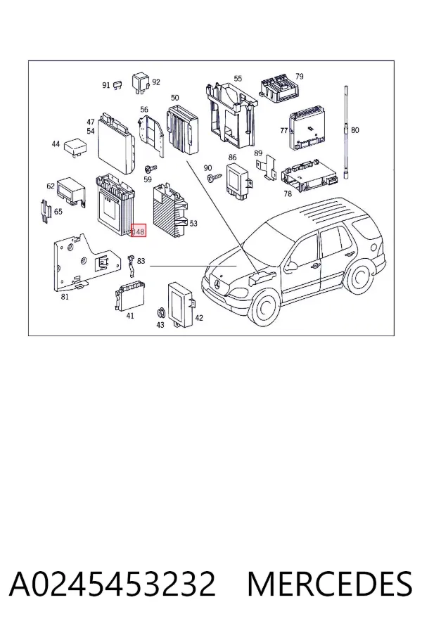 ECU A0245453232 Mercedes