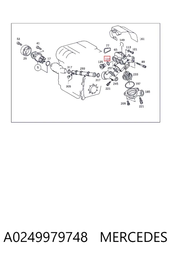 Sensor de temperatura A0249979748 Mercedes