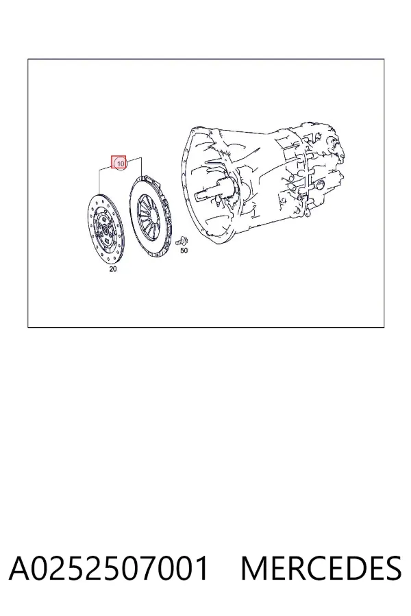 Embrague A0252507001 Mercedes