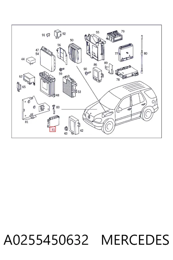 Módulo de control electrónico de la transmisión automática A0255450632 Mercedes