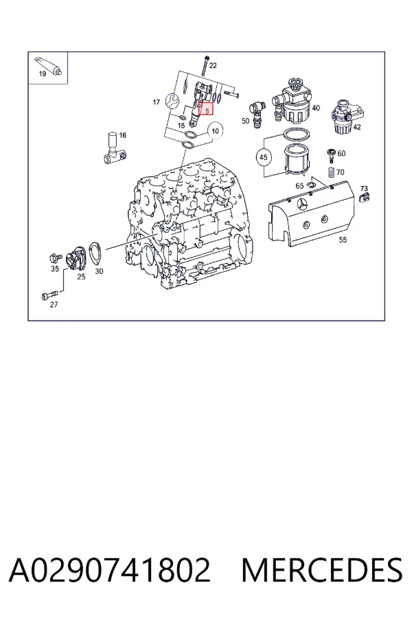 Inyector A0290741802 Mercedes