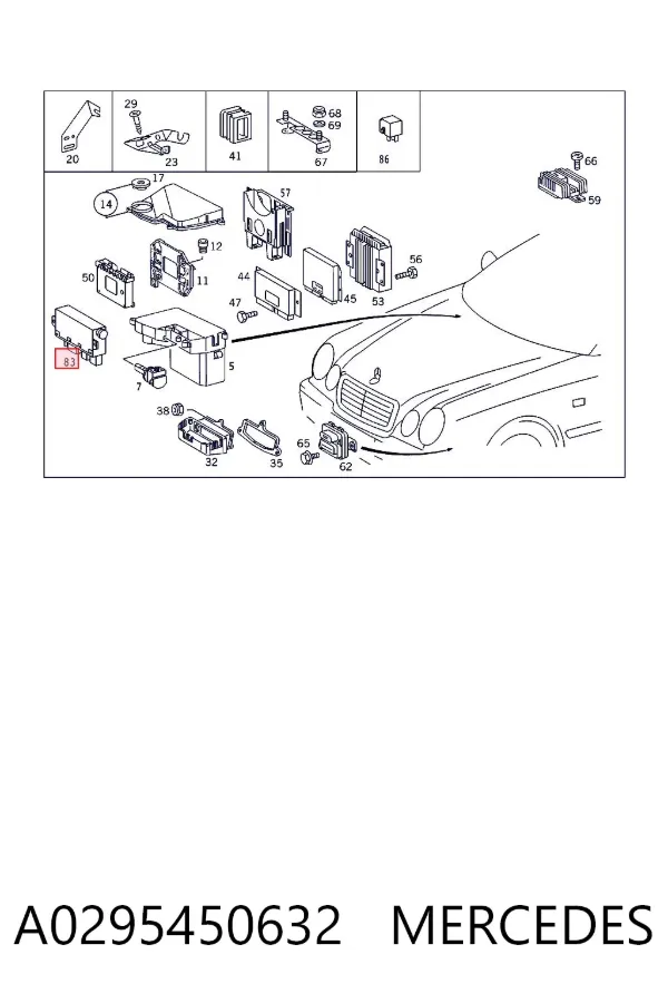 ECU A0295450632 Mercedes
