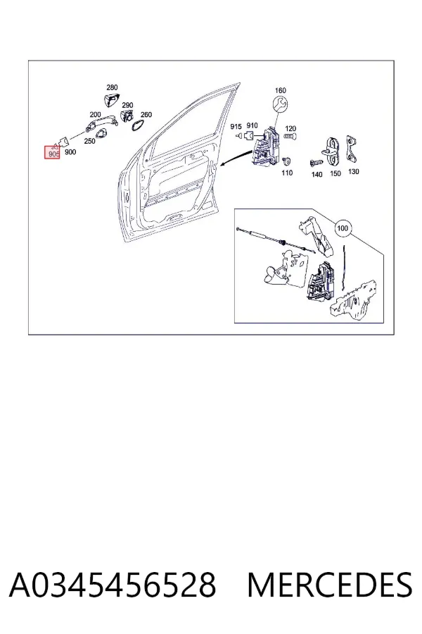 Terminal del cable A0345456528 Mercedes