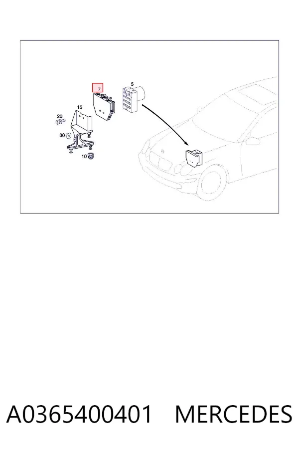 Módulo ABS A0365400401 Mercedes