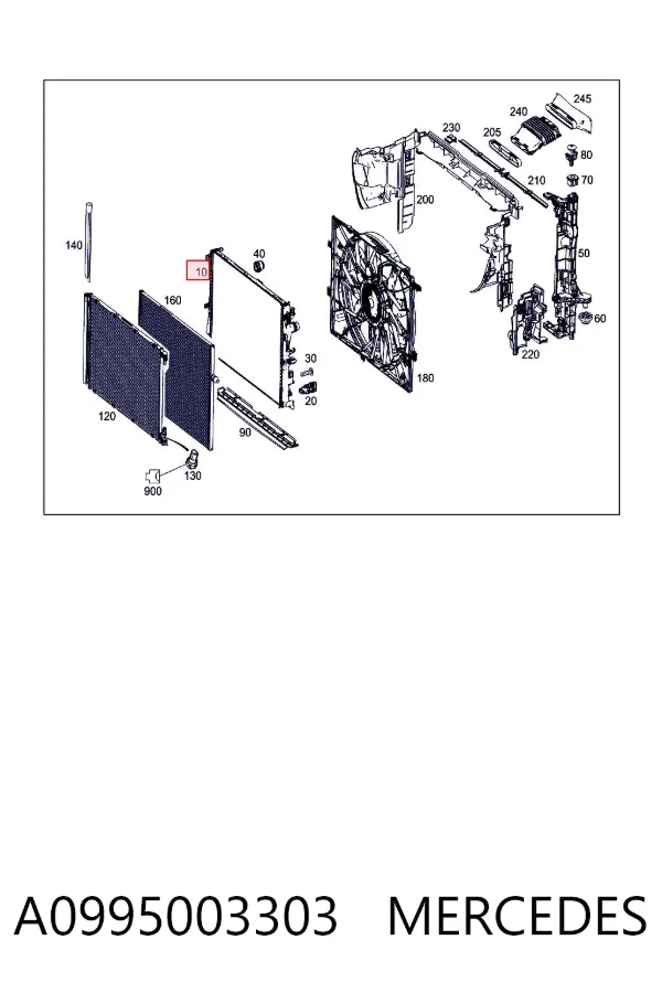 Radiador A0995003303 Mercedes