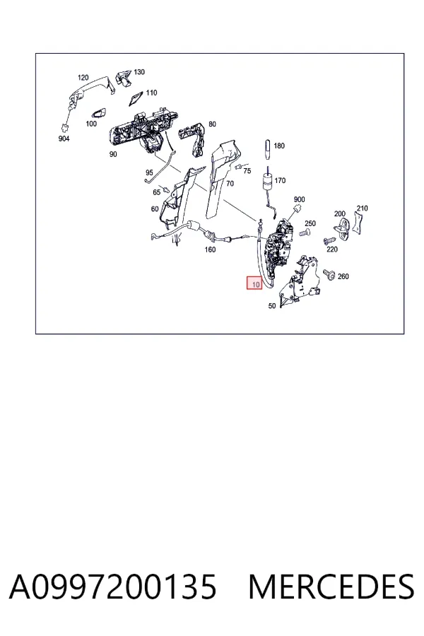 Cerradura A0997200135 Mercedes