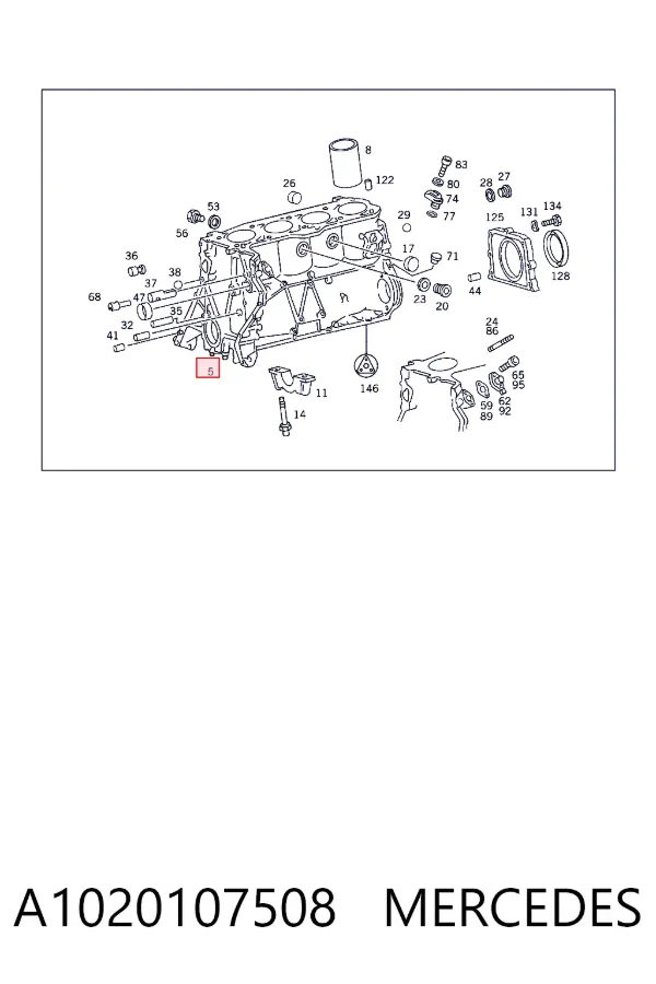 Bloque de cilindros del motor A1020107508 Mercedes