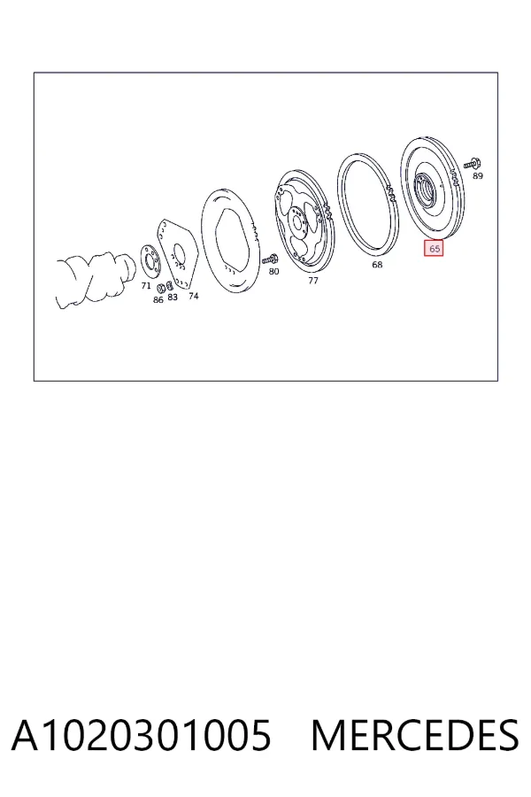 Volante motor A1020301005 Mercedes