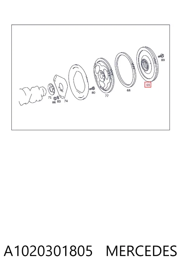 Volante motor A1020301805 Mercedes