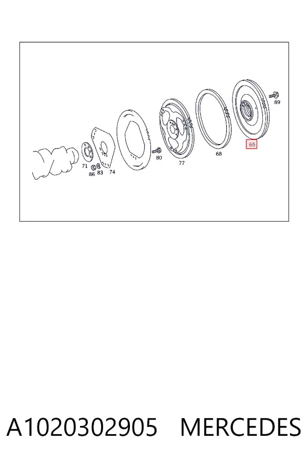 Volante motor A1020302905 Mercedes