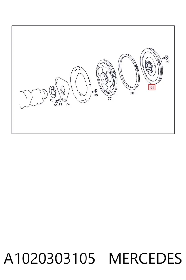 Volante motor A1020303105 Mercedes