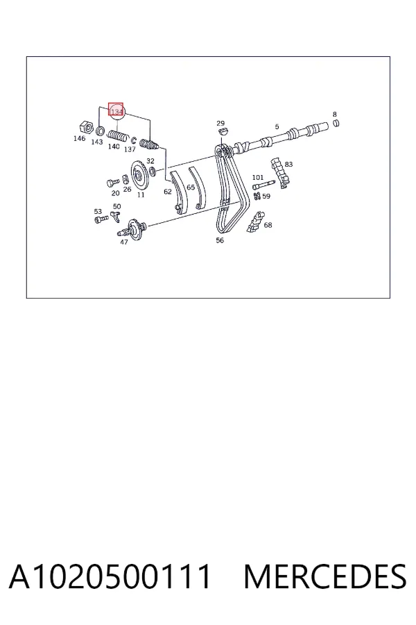 Tensor de cadena de distribución A1020500111 Mercedes