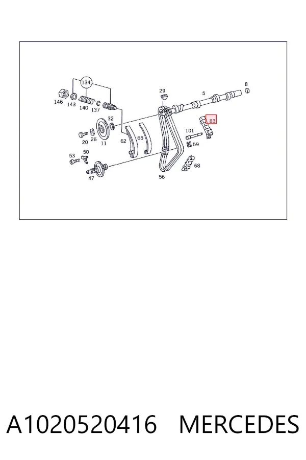 Tensor superior de la cadena de distribución A1020520416 Mercedes