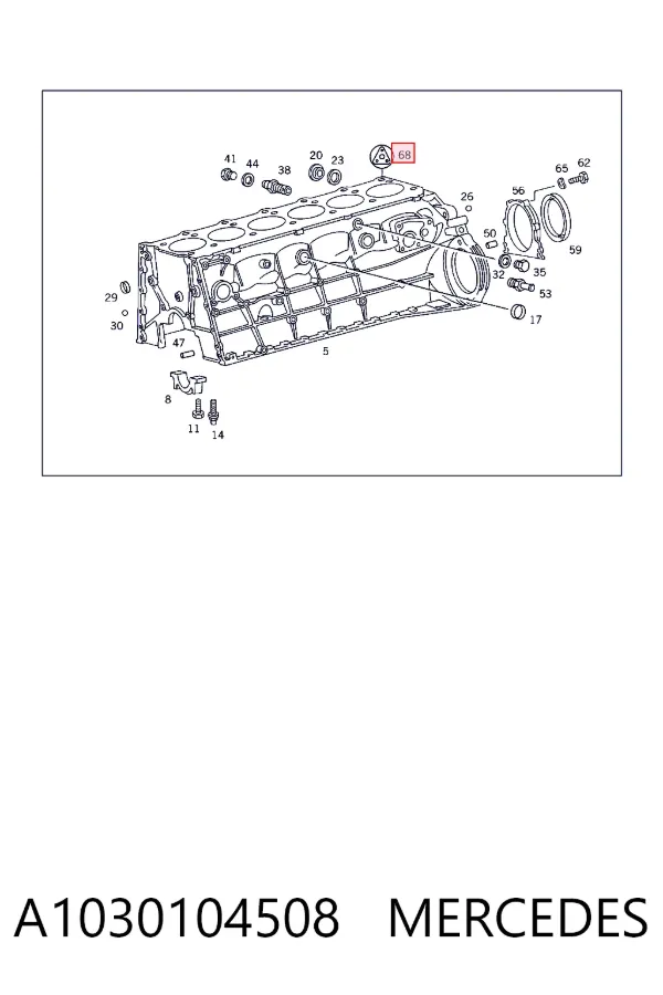 Juego de juntas inferiores del motor A1030104508 Mercedes