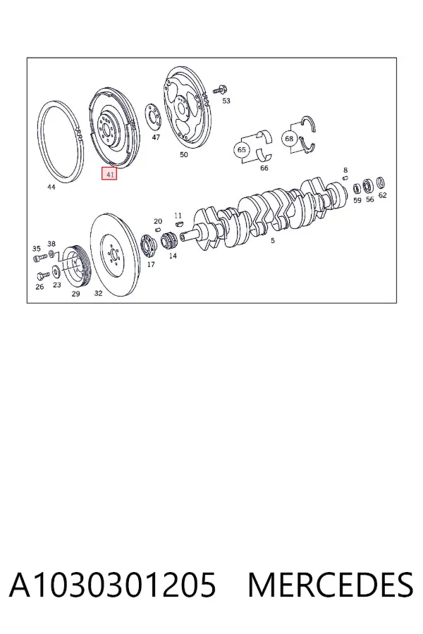 Volante motor A1030301205 Mercedes