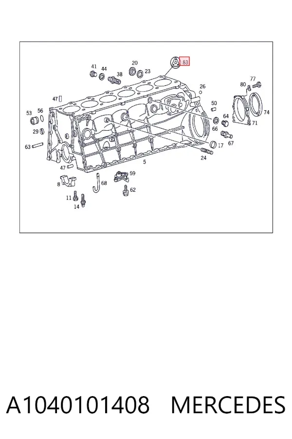 Juego de juntas inferiores del motor A1040101408 Mercedes